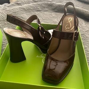 Sam Edelman Jildie Heels, Warm Cocoa Heels, Sz 9 EUC